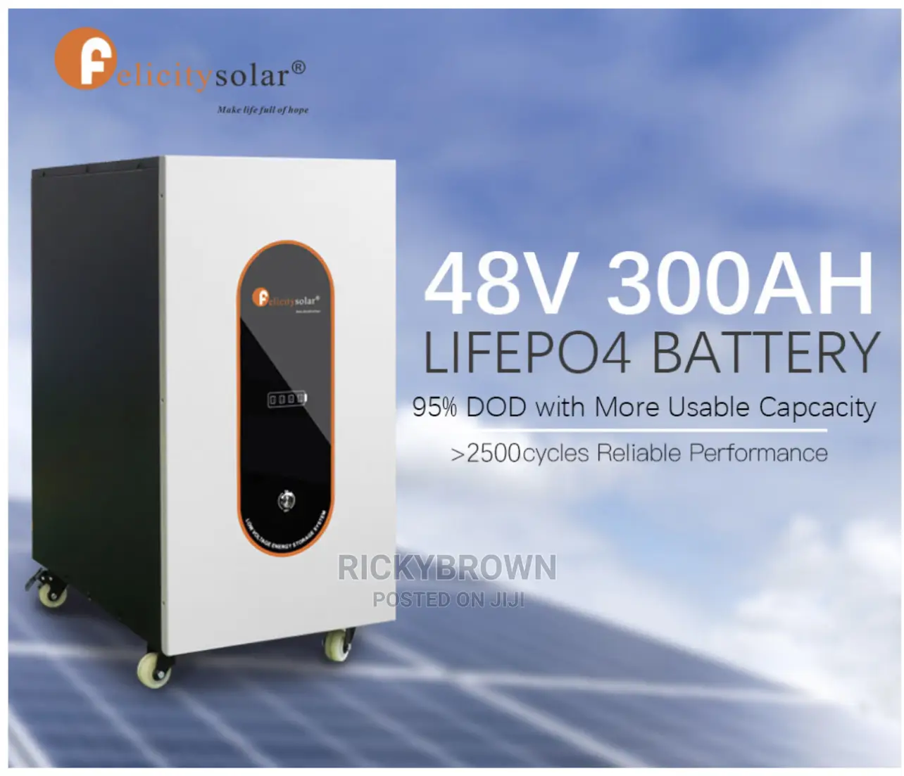 48v 300ah (15 Kwh) Felicity Lithium Ion Batteries
