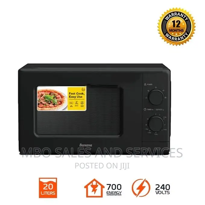 Banana Microwave Oven – 20l – Black