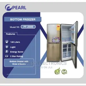 Pearl 140l Bottom Freezer Refrigerator-Pf-200b