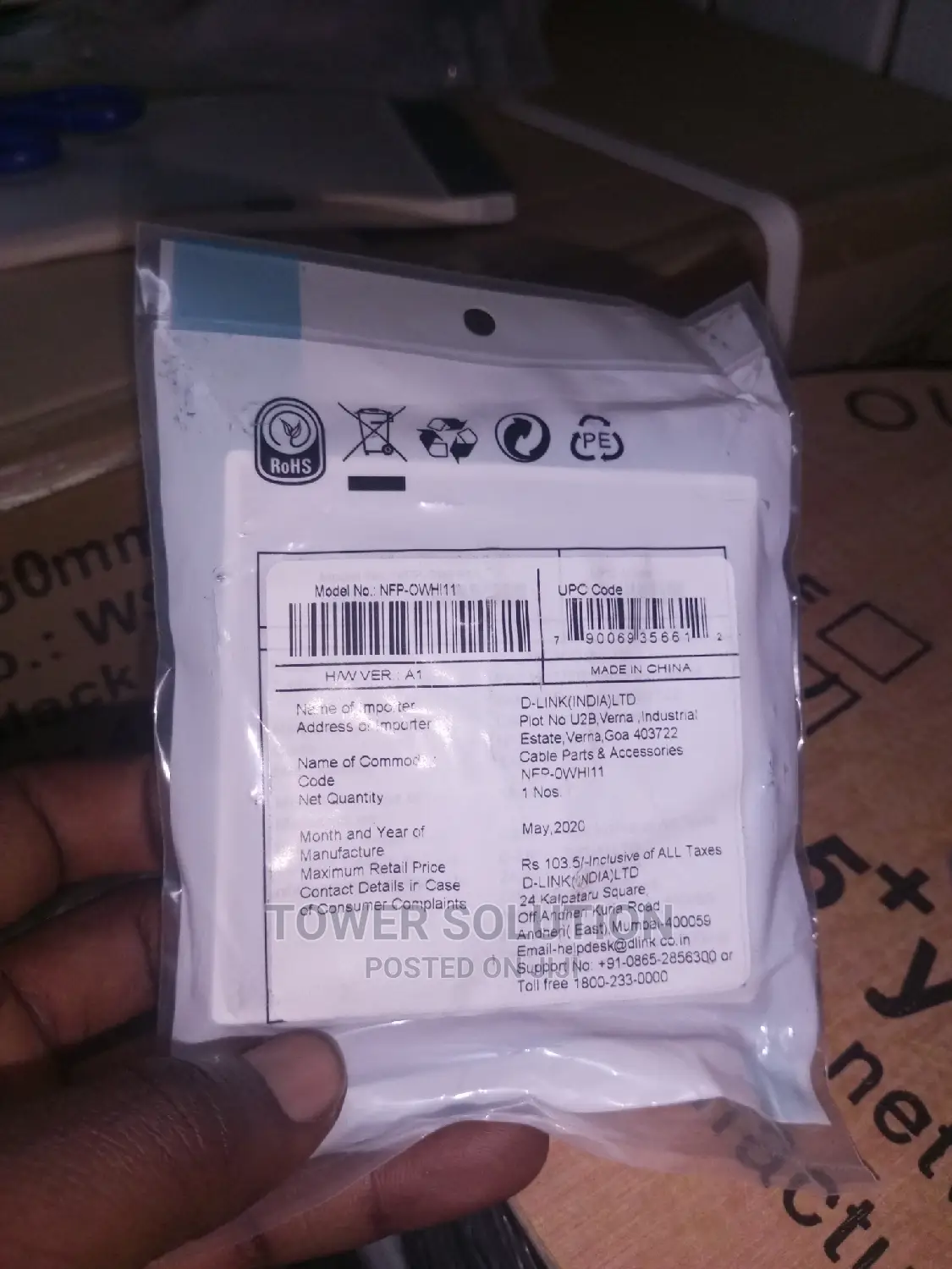 Faceplate Single With Keystone D-link