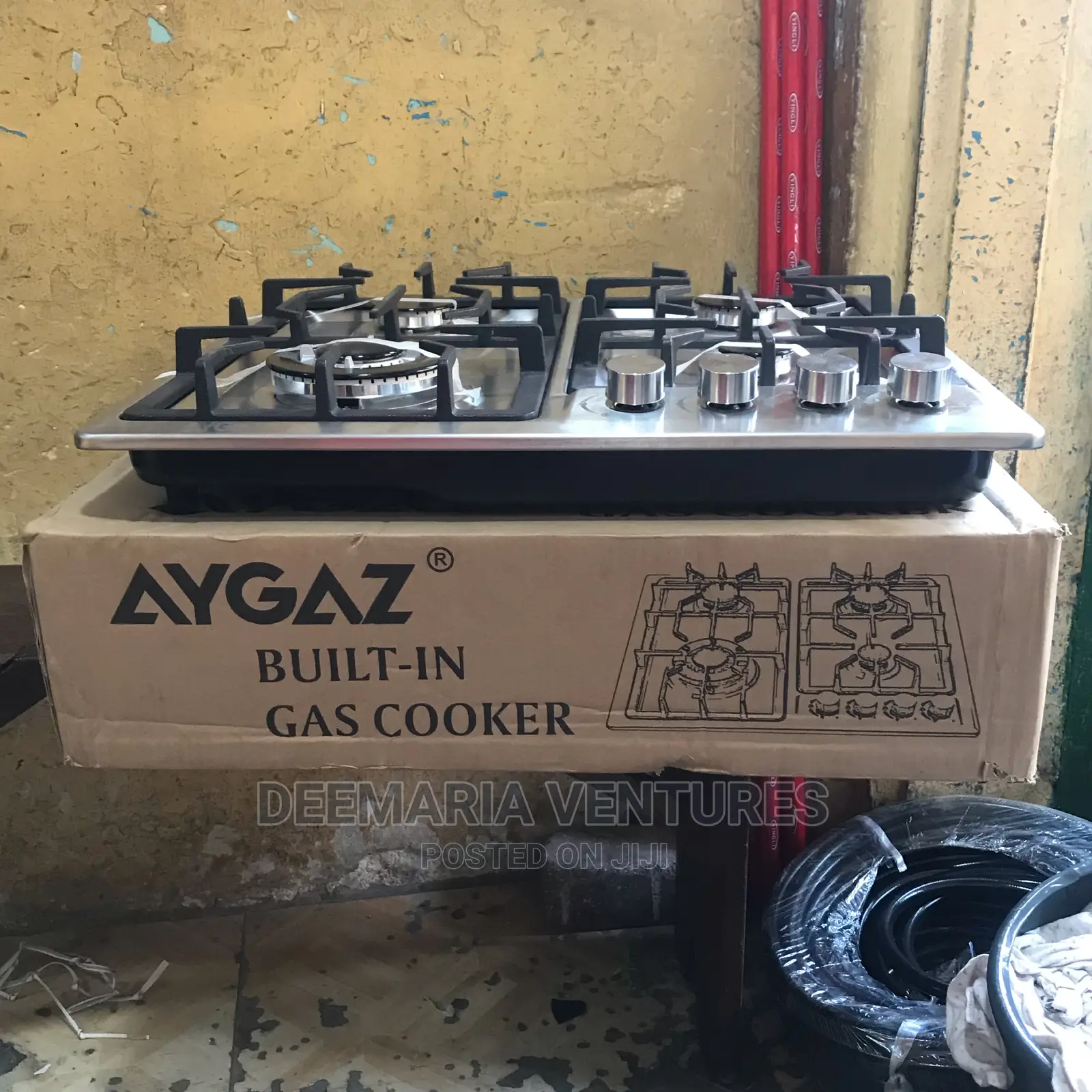 AYGAZ Built in 4 Burner Auto Ignition Stainless Top Gas Hob