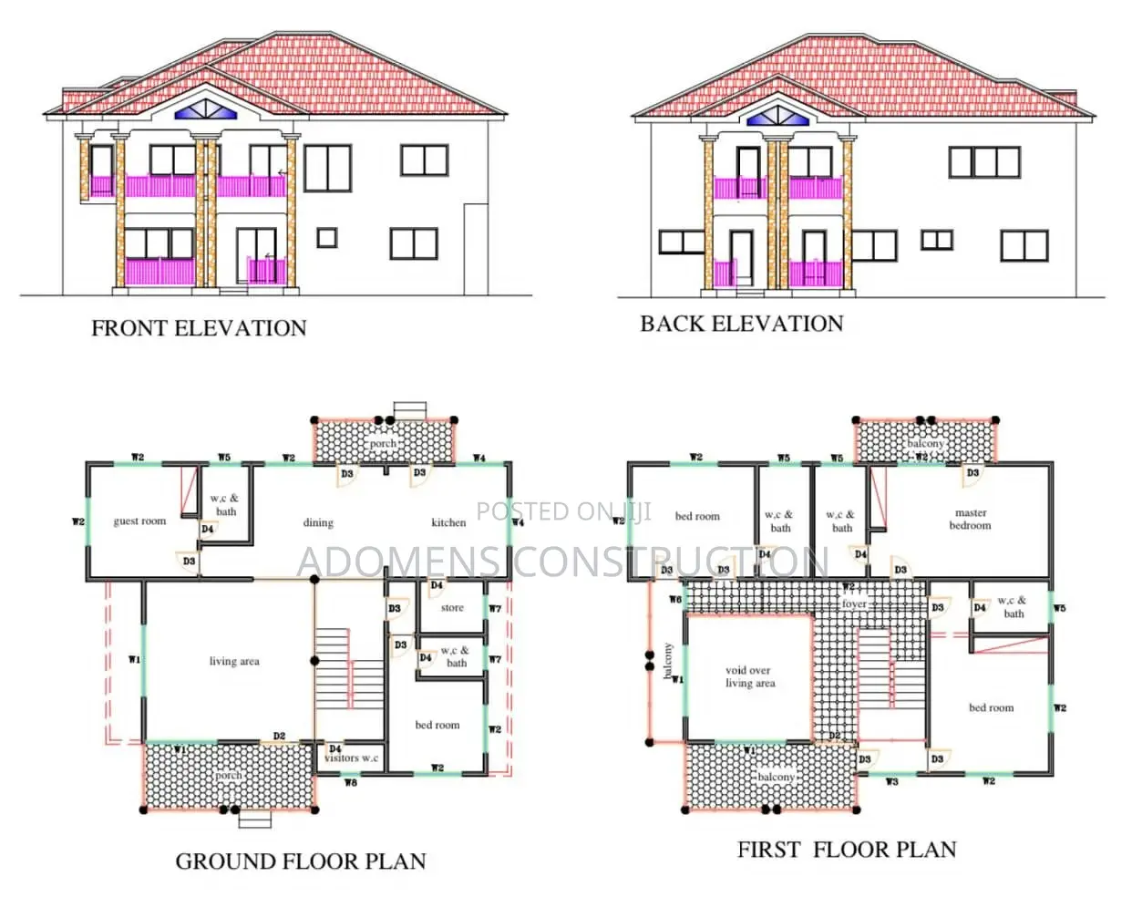 Architecture Drawings, 3D Drawings Structure Drawings