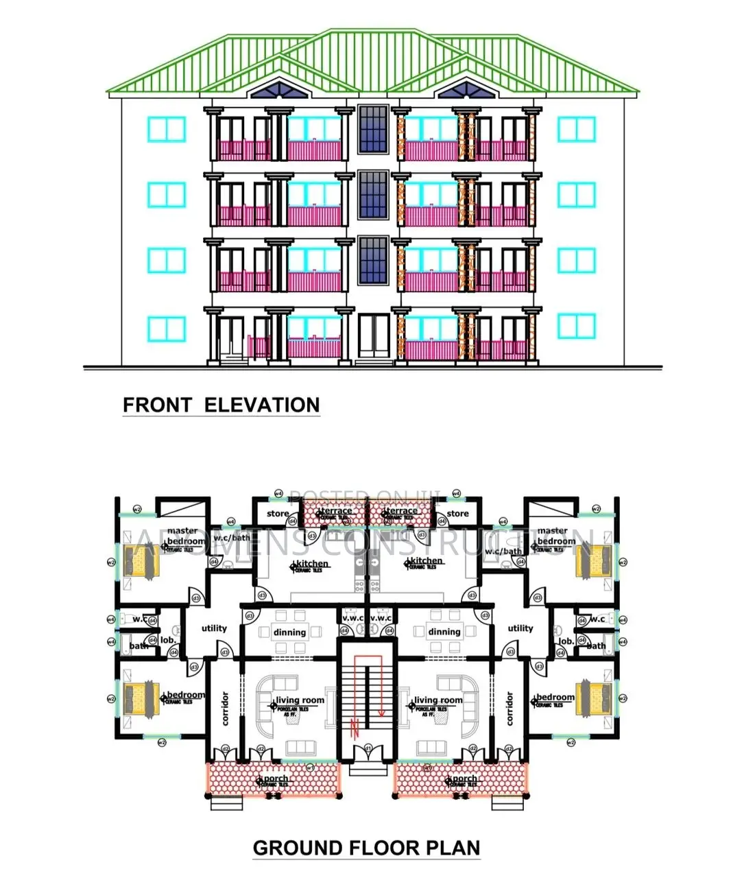 Architecture Drawings, 3D Drawings Structure Drawings