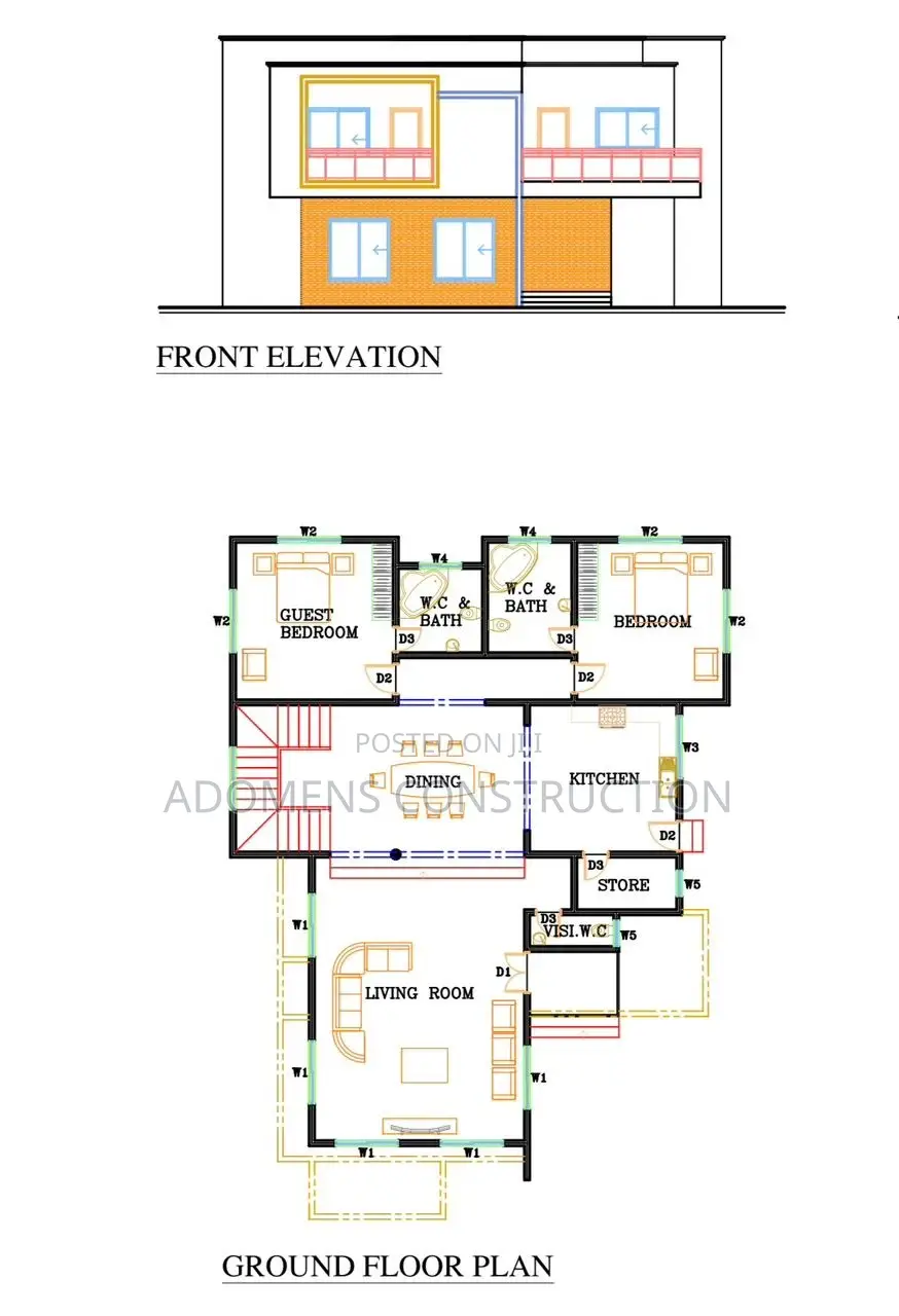 Architecture Drawings, 3D Drawings Structure Drawings