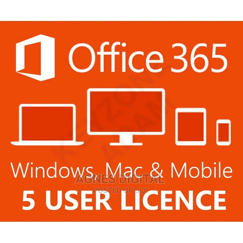 Office 365 for Windows, Mac Mobile License for 5 Devices