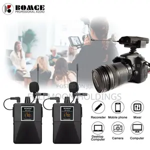 Professional Dual UHF Wireless Lavalier Lapel Microphone
