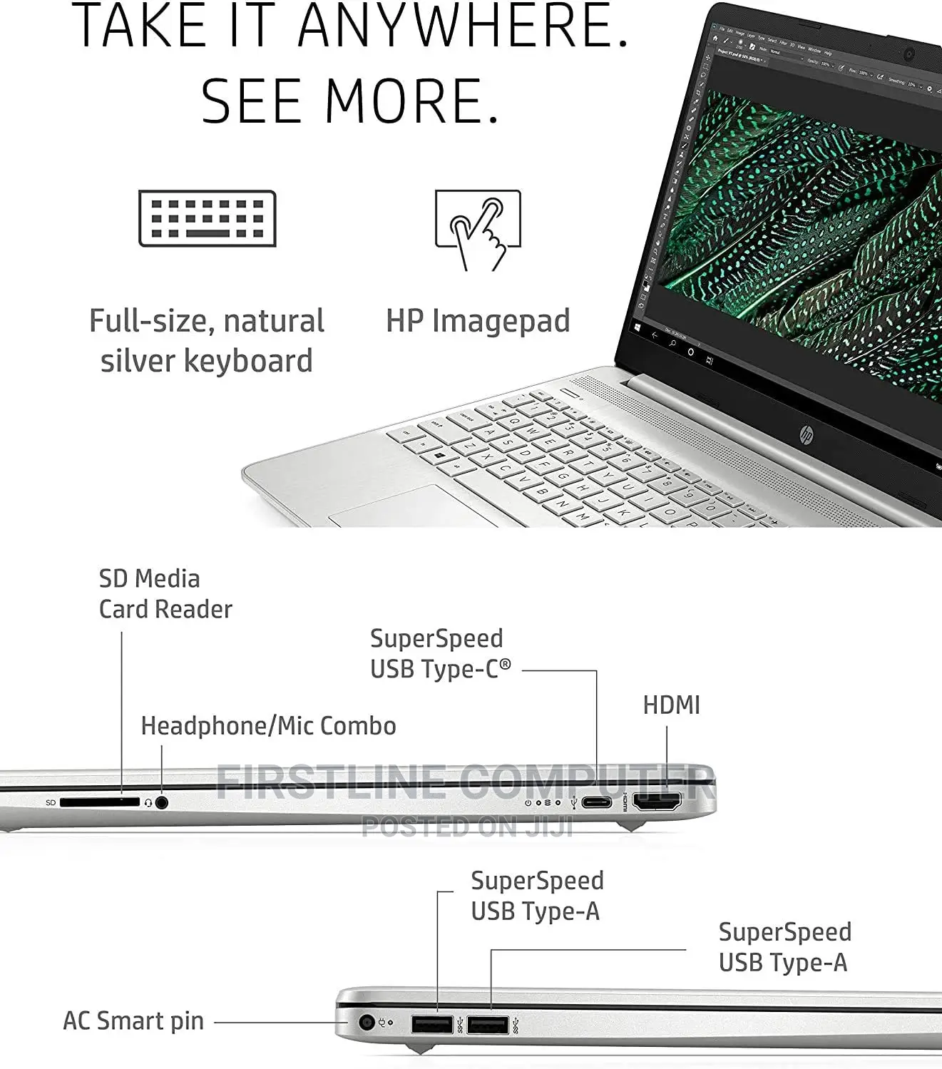 New Laptop HP 8GB Intel Core I5 SSD 512GB