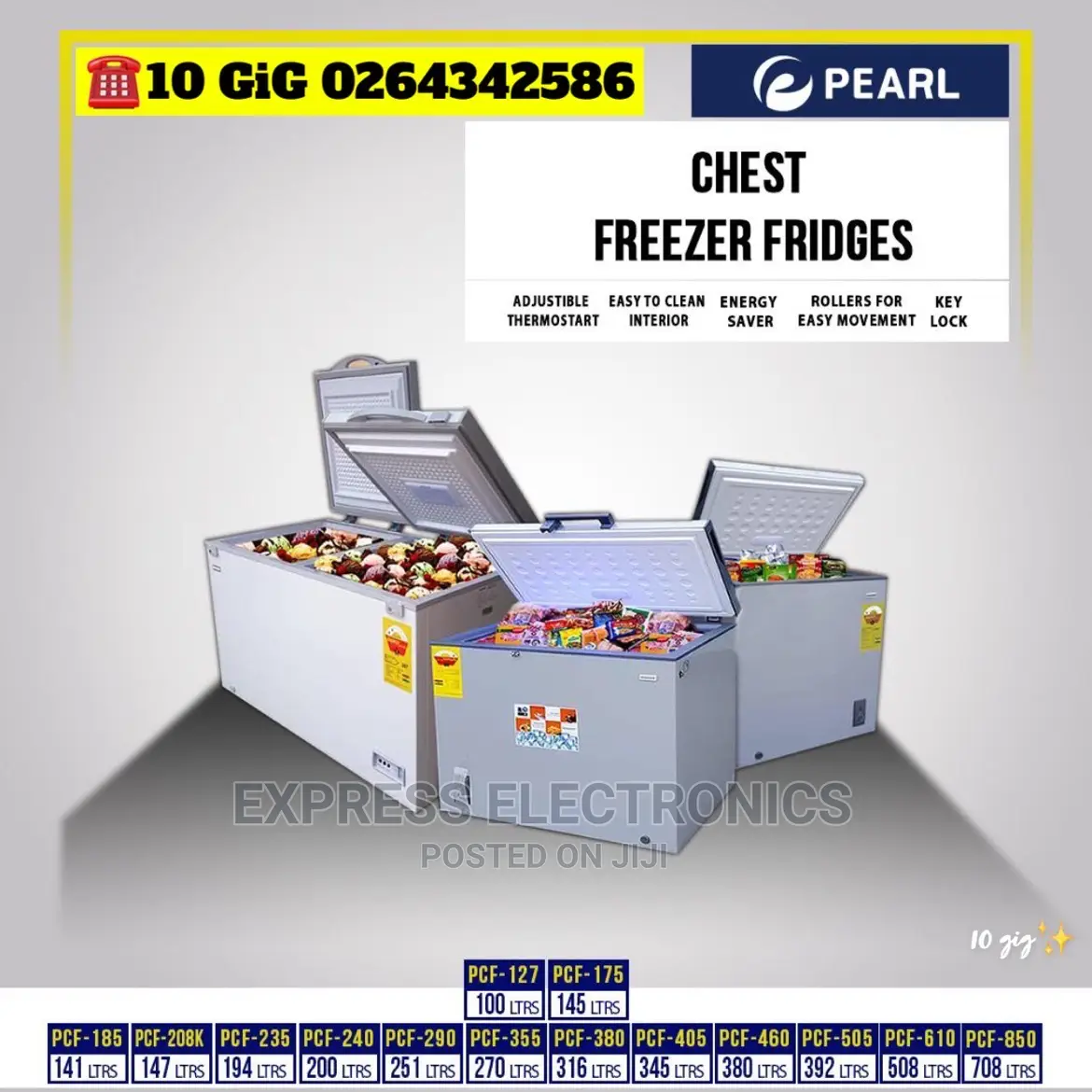 Quality Pearl 100liters Chest Freezer PCF-127