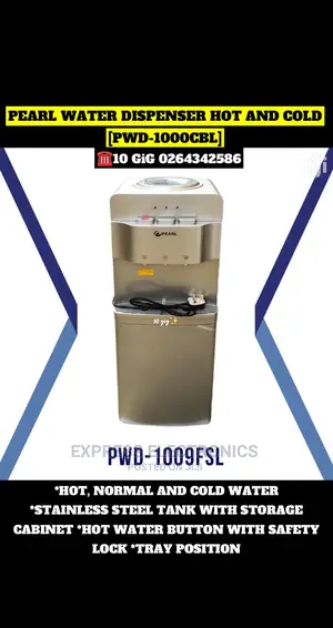 Awesome Pearl Water Dispenser With Fridge –Silver PWD1009FSL