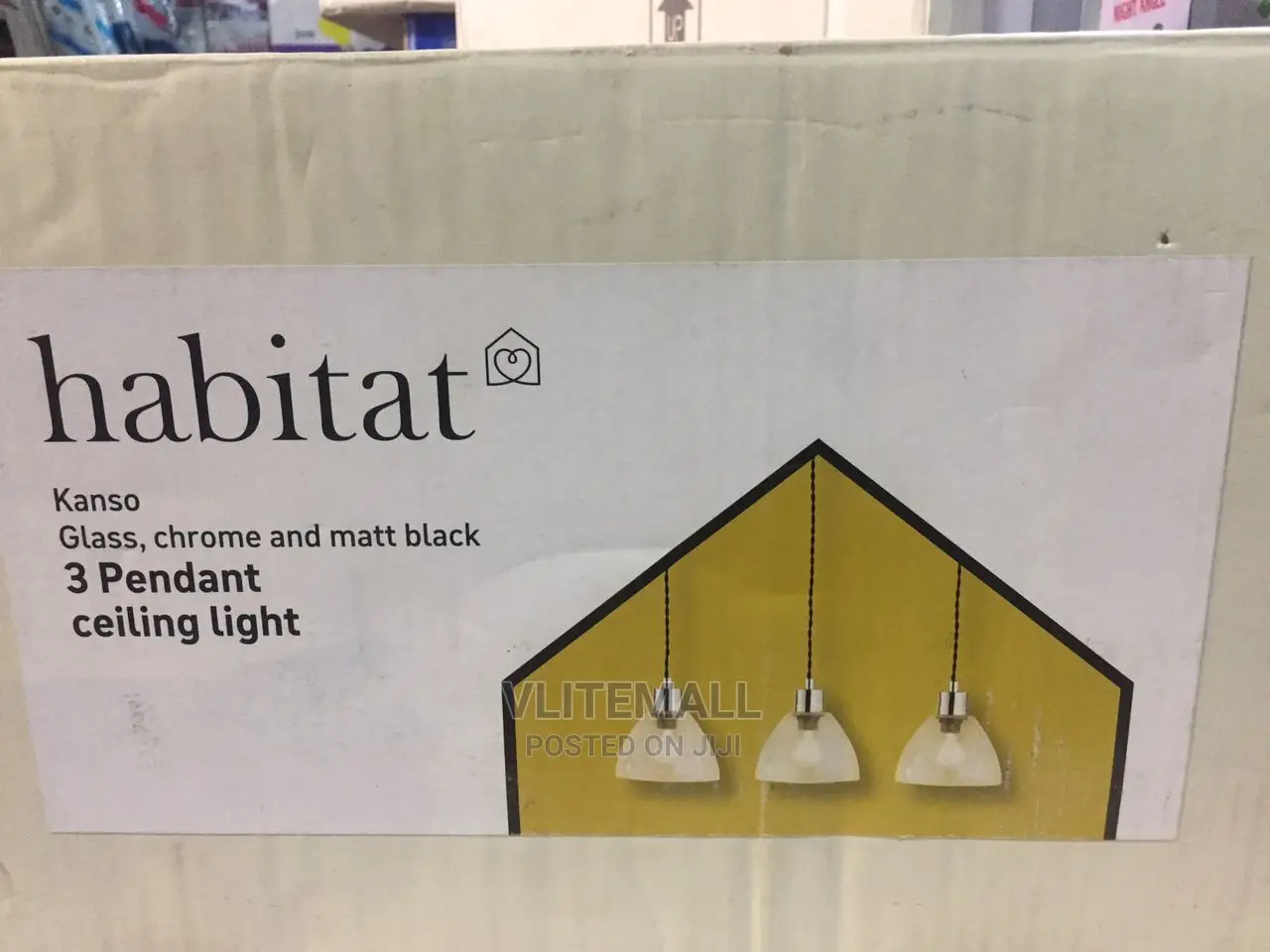 Habitat Kanso Glass 3 Pendant Ceiling Light