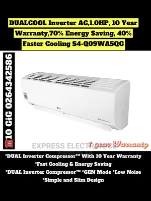 Best Split LG Dualcool Inverter 1hp (S4-Q09wa5a2) AC