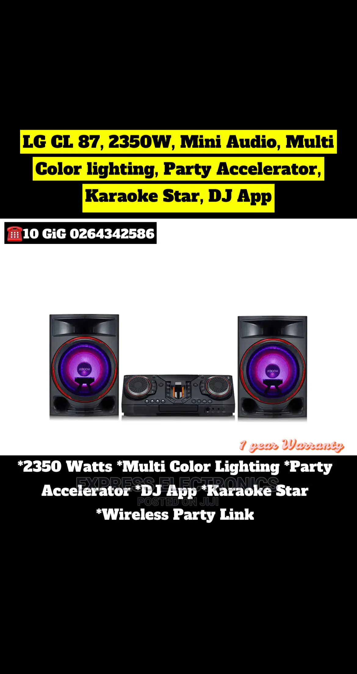 LG CL87 2350 Watts Xboom Home Theater System
