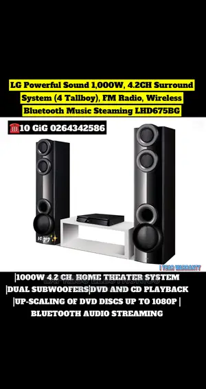 Best Quality LG LHD675BG DVD Home Theater System.
