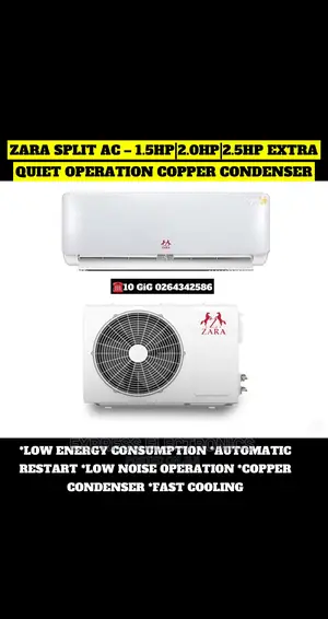 Zara 1.5hp Split Extra Quiet Operations Copper Condenser