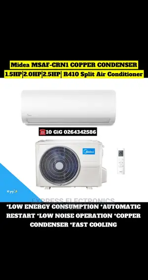 2.5hp Split Midea Smart Inverter R410 Gas