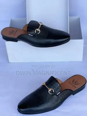 Black Brown Half Shoe