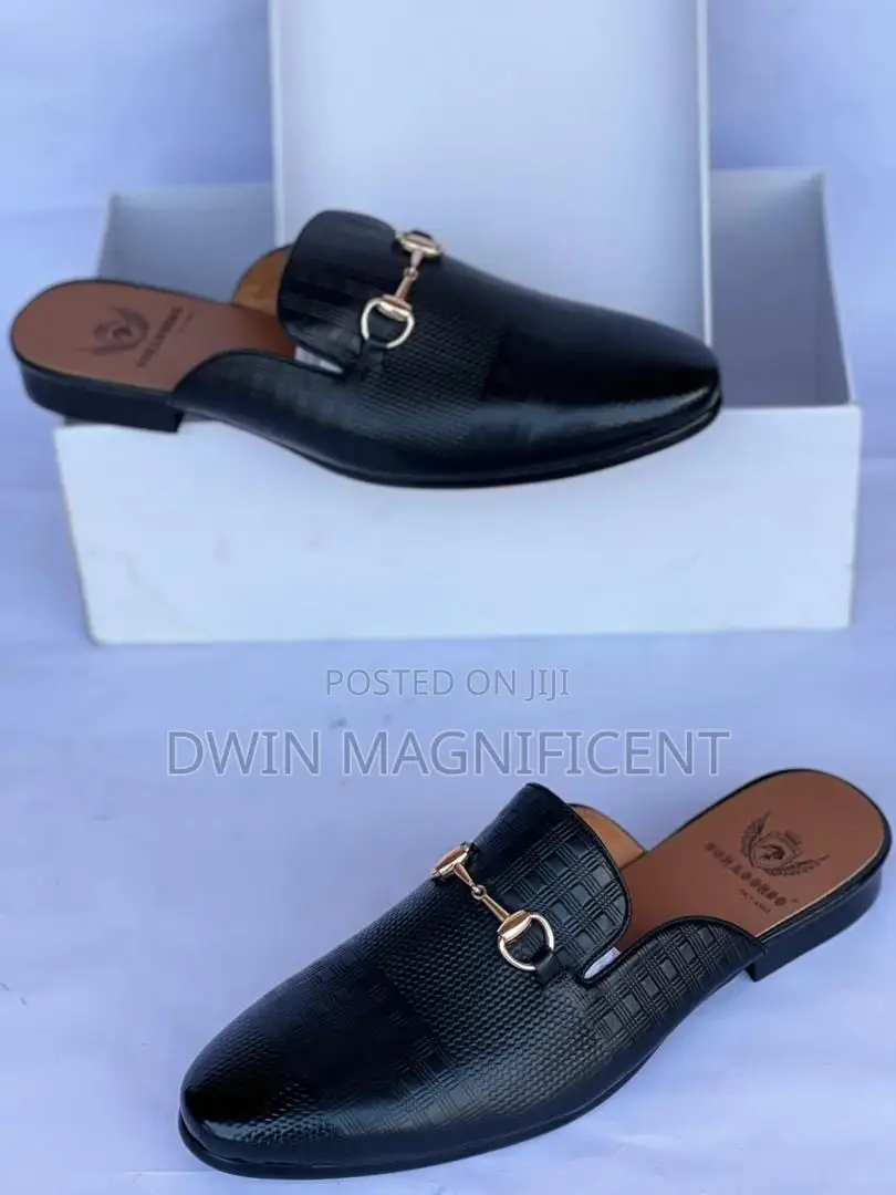 Black Brown Half Shoe