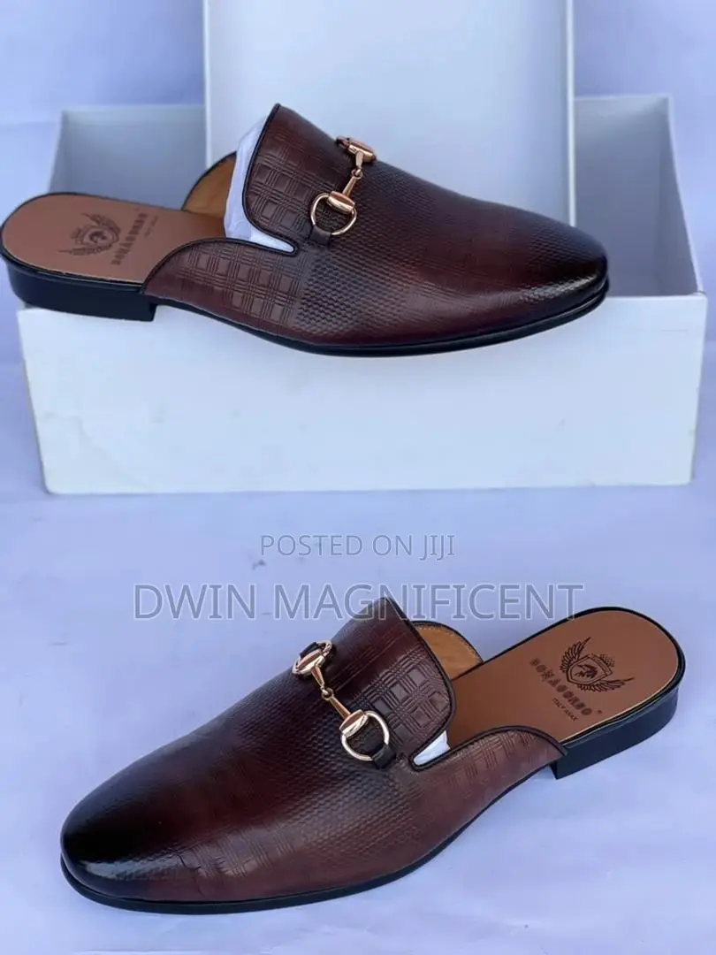 Black Brown Half Shoe