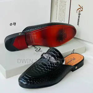 Black Brown Half Shoe