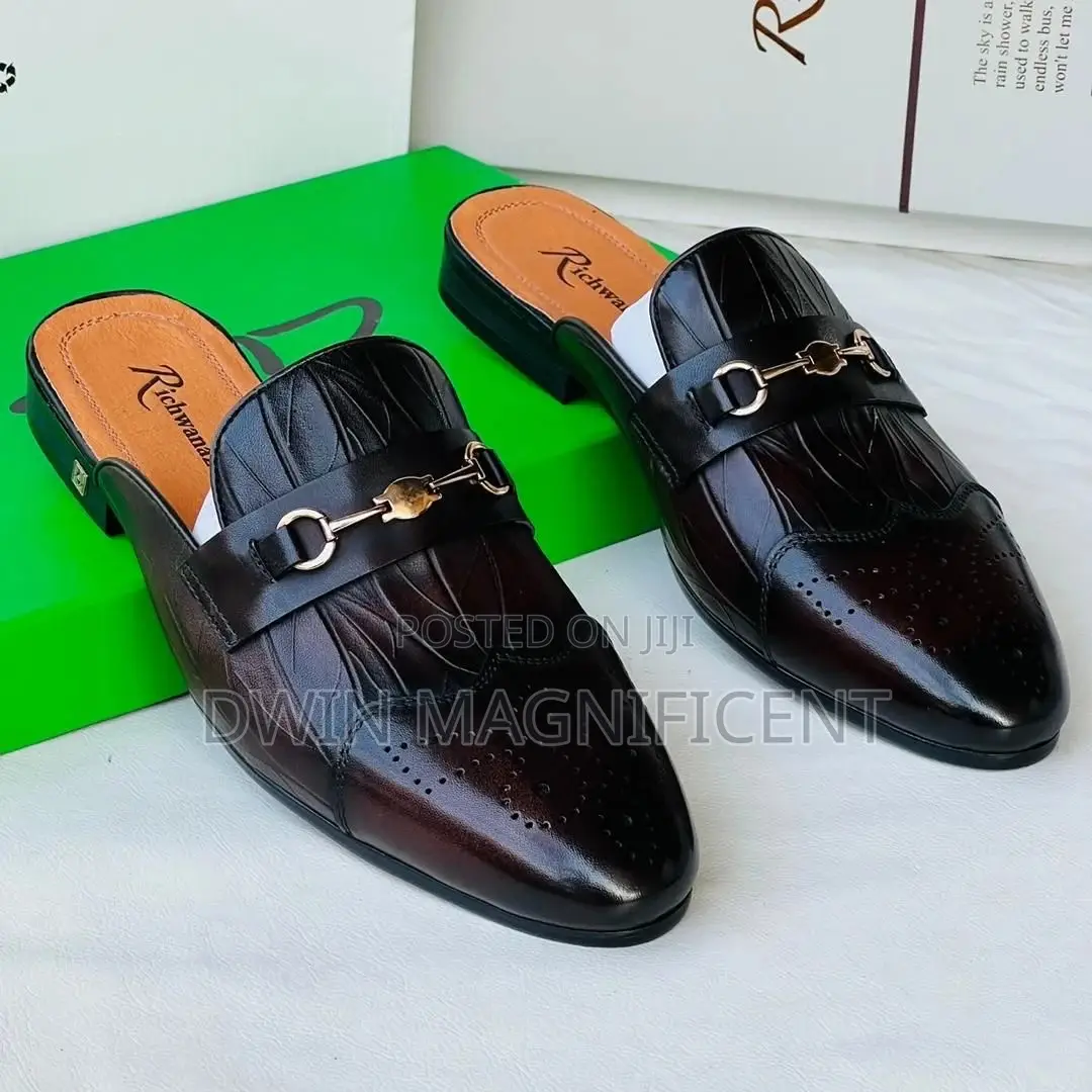 Black Brown Half Shoe