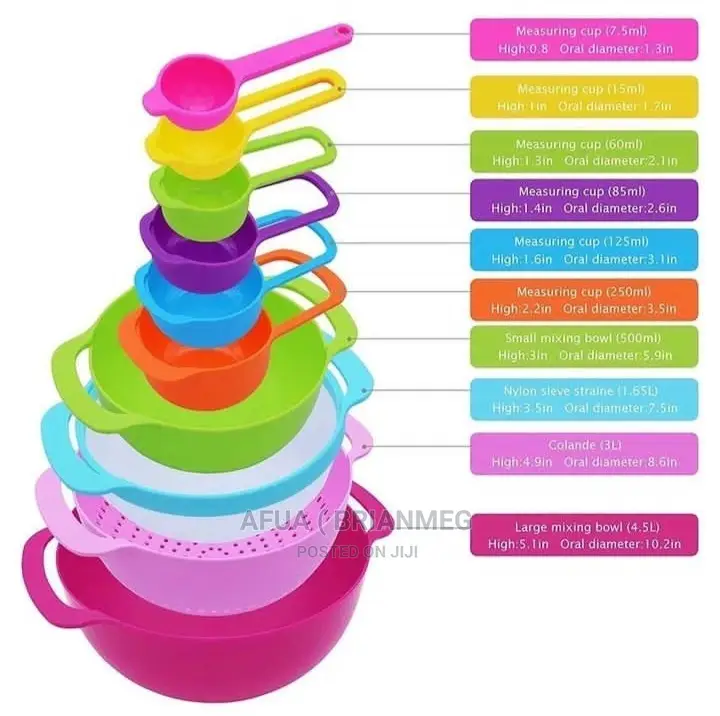 10pis Mixing Bowl With Measuring Cups