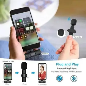 iPhone Wireless Lavalier Microphone Audio Video Recording