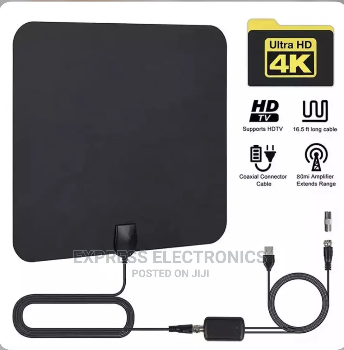 Digital 1080P Free Channel Digital Indoor HD TV Antenna