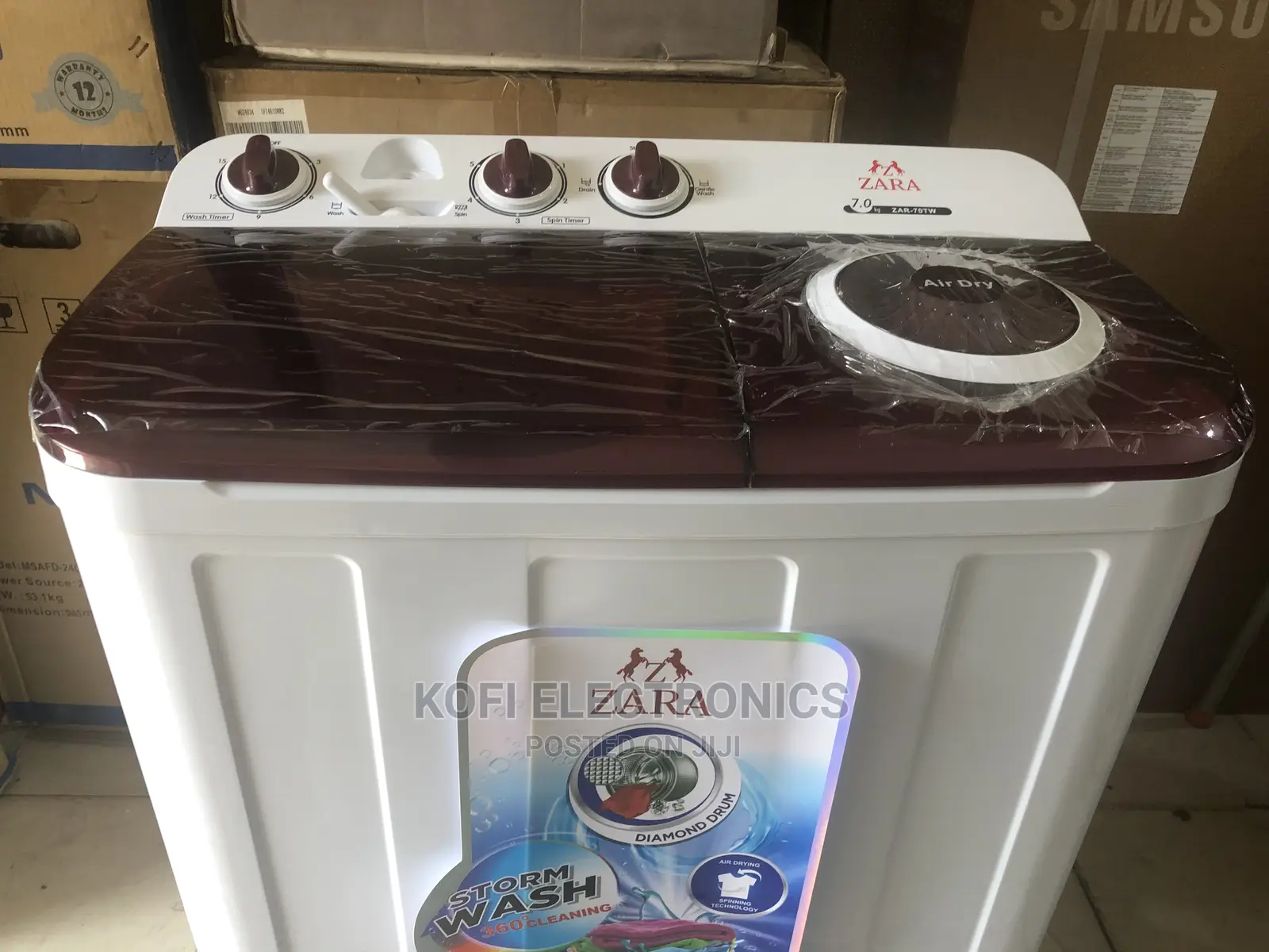 Zara Washing Machine 7KG Semiautomatic With Protective Cover
