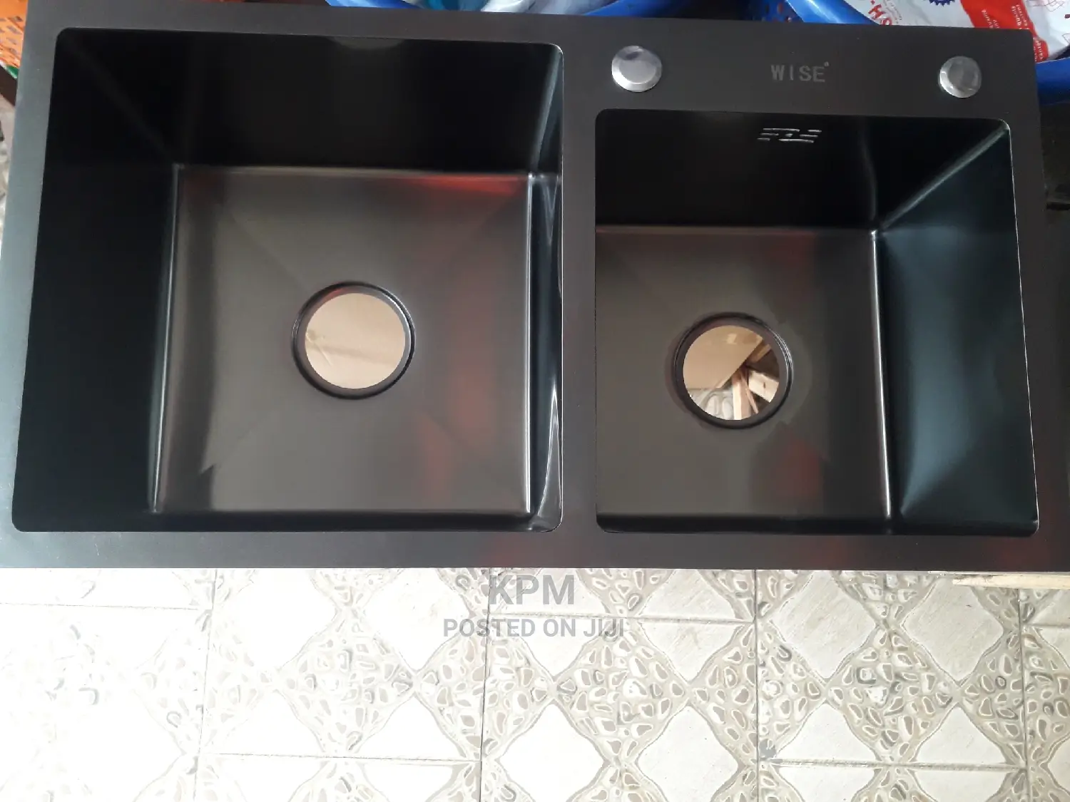 Armless Kitchen Sink Cabinet Double Bowl