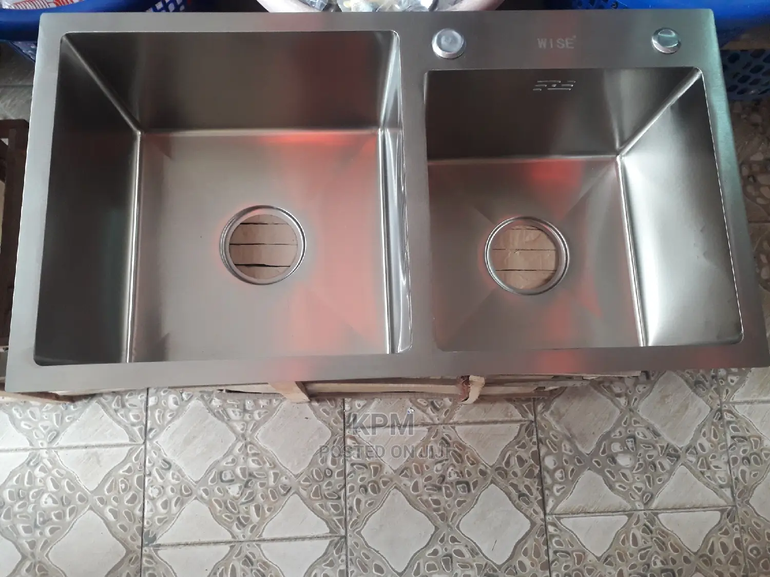 Armless Kitchen Sink Cabinet Double Bowl