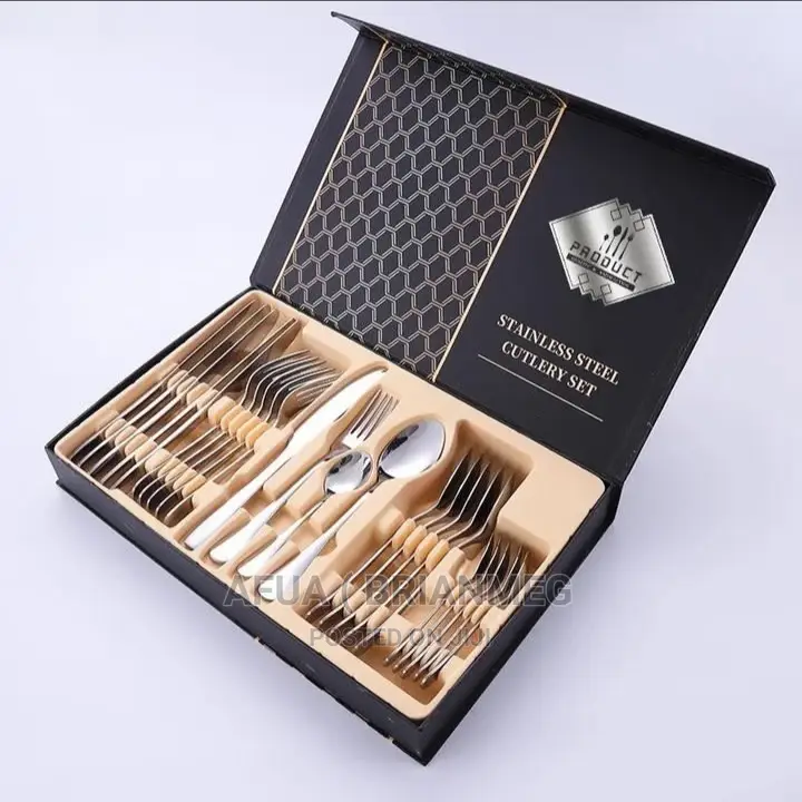 Gold Cutlery Set 24pis