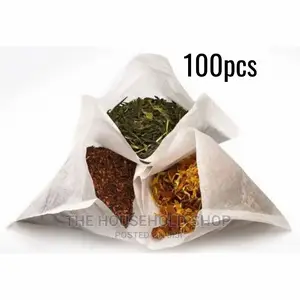 White Biodegradable Heat Seal Empty Tea Bags 5×6cm (100pcs)