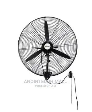 Wall Mount Industrial Fan With Regulator 26" - Black