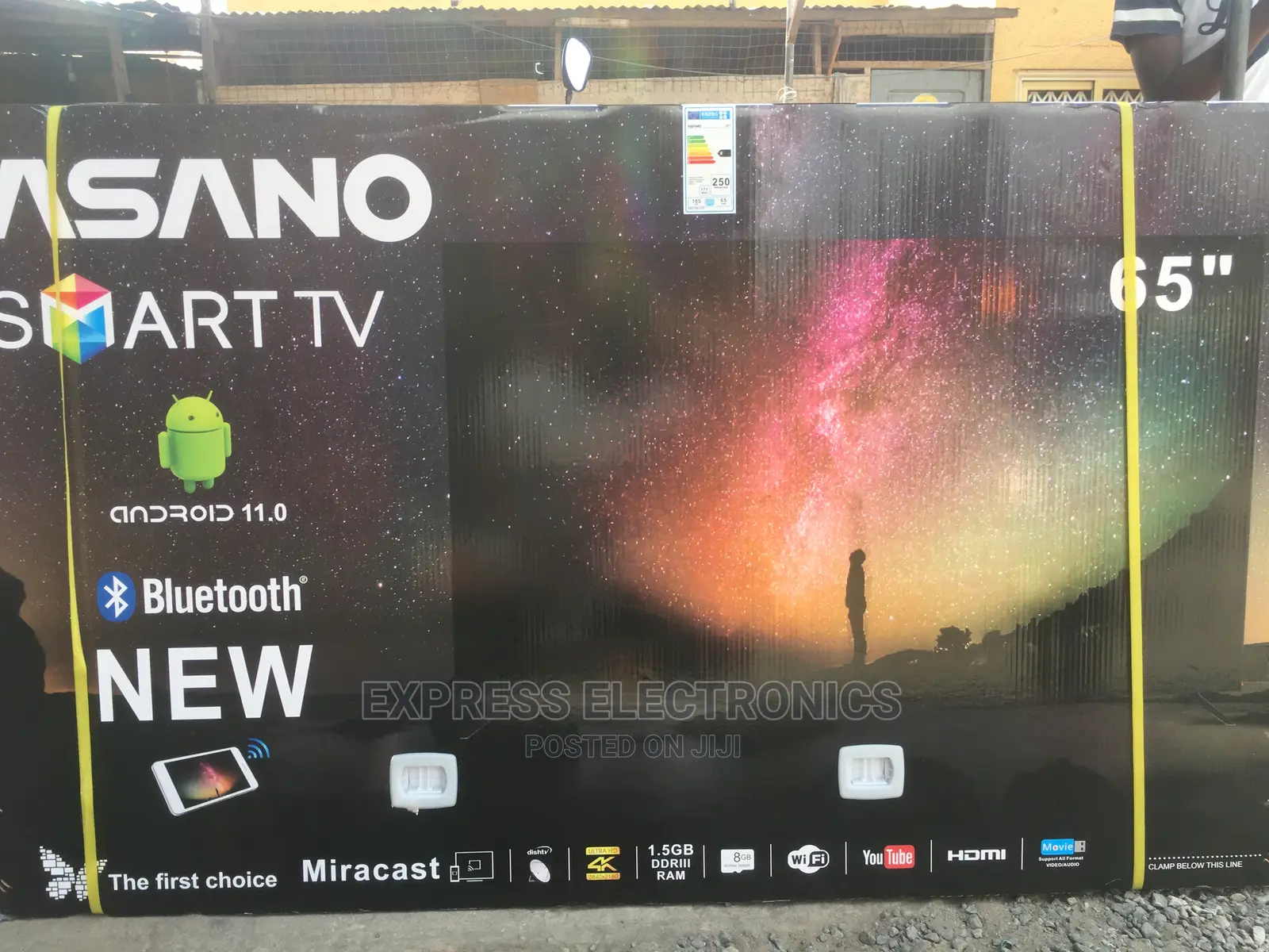 Asano Tv- Android Smart 65”+Bluetooth UHD+Dstv/Tv Guard