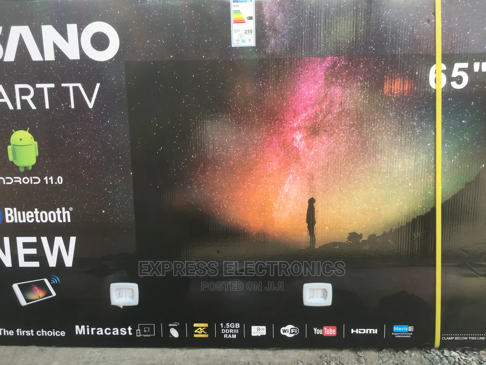 Asano Tv- Android Smart 65”+Bluetooth UHD+Dstv/Tv Guard