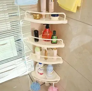Long Bathroom Corner Shelf Shower Shelves Rack Organiser