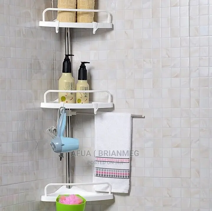 Long Bathroom Corner Shelf Shower Shelves Rack Organiser