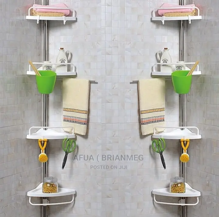 Long Bathroom Corner Shelf Shower Shelves Rack Organiser