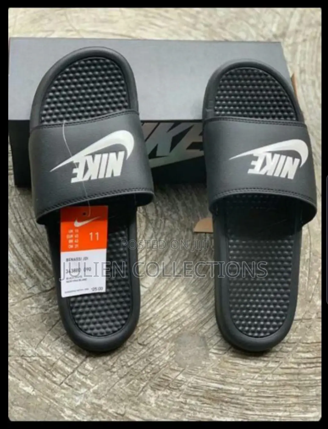 Original Nike Slides Black and White