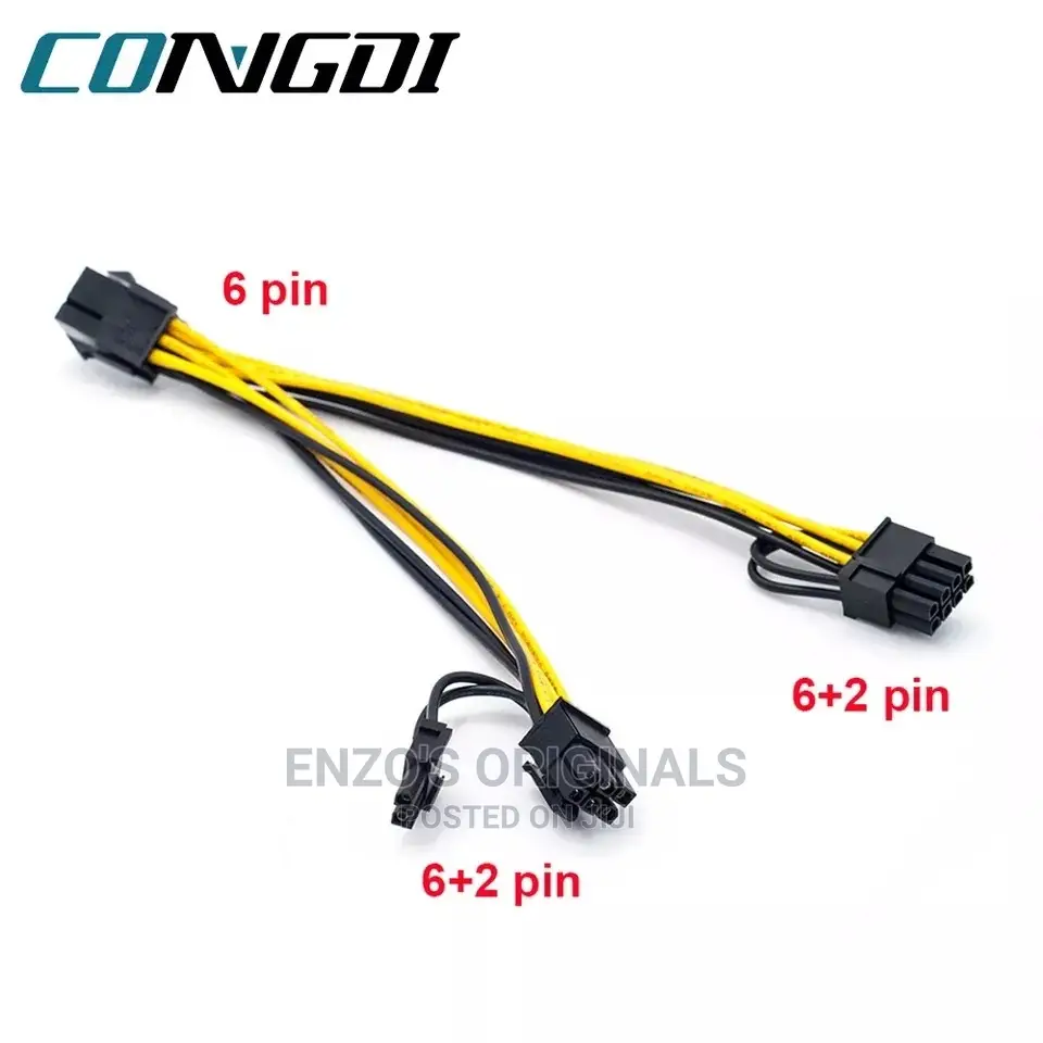 6pin Female to Dual 6pin or 8pin PCIE Graphics Power Cable