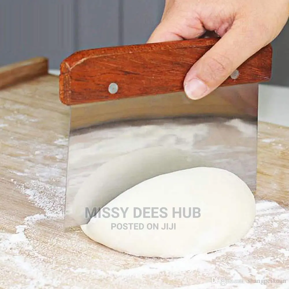 Dough Cutter Scraper Stainless Steel With Wooden Handle