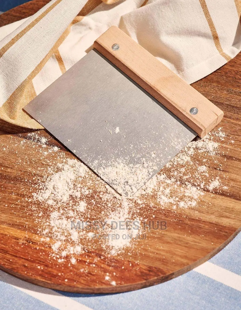 Dough Cutter Scraper Stainless Steel With Wooden Handle