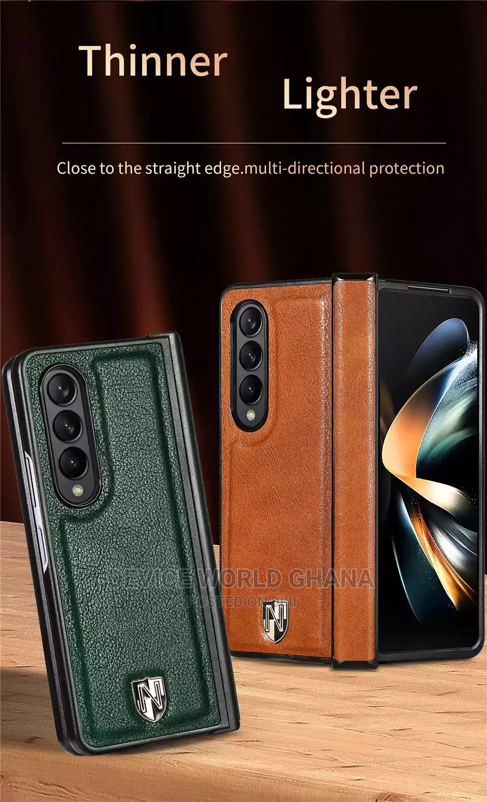 Pinnacle Caseneo Leather Case for Samsung Z Fold4 and Fold3