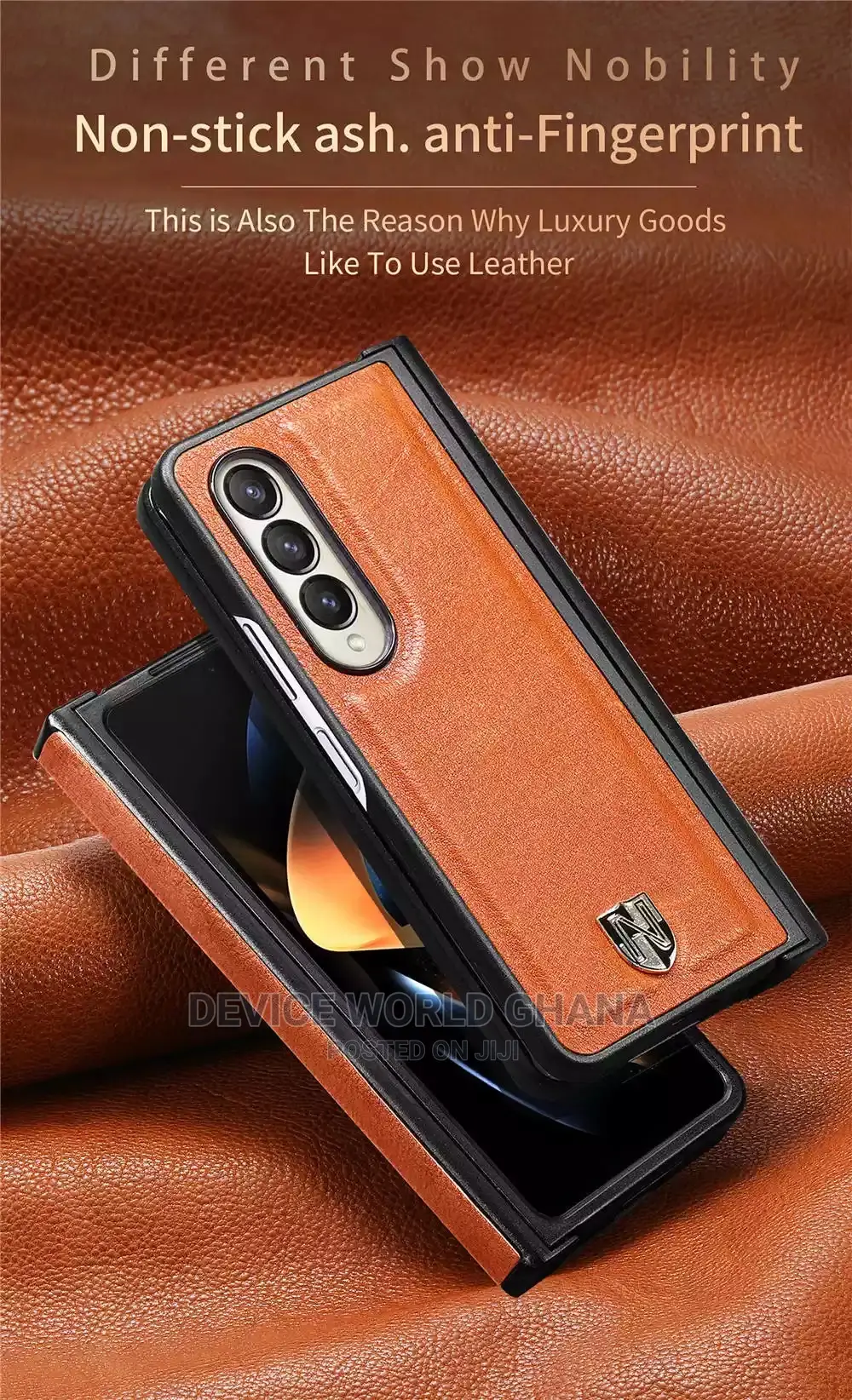 Pinnacle Caseneo Leather Case for Samsung Z Fold4 and Fold3
