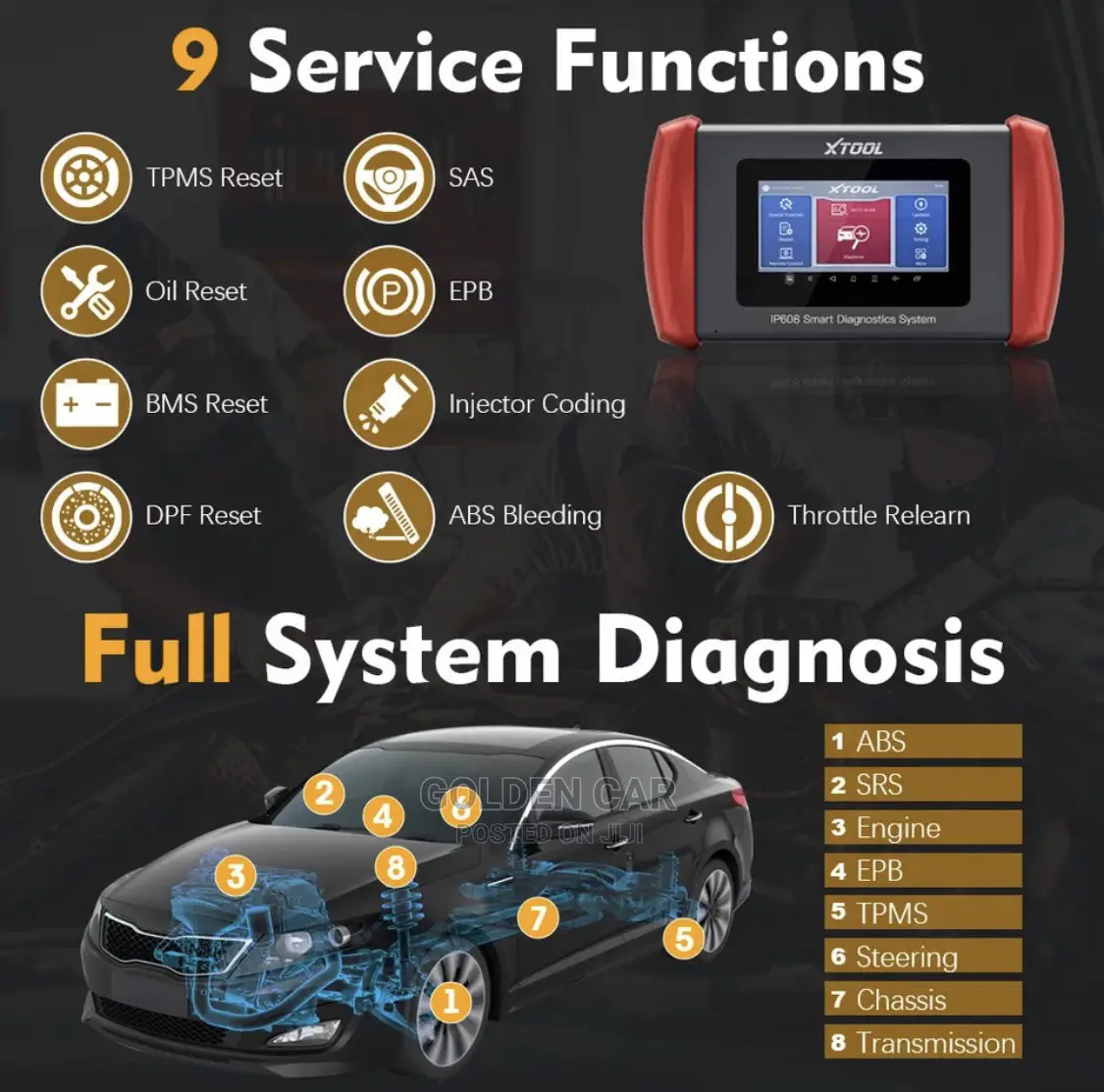 Xtool Ip608 Obd2 Car Diagnostic Scanner