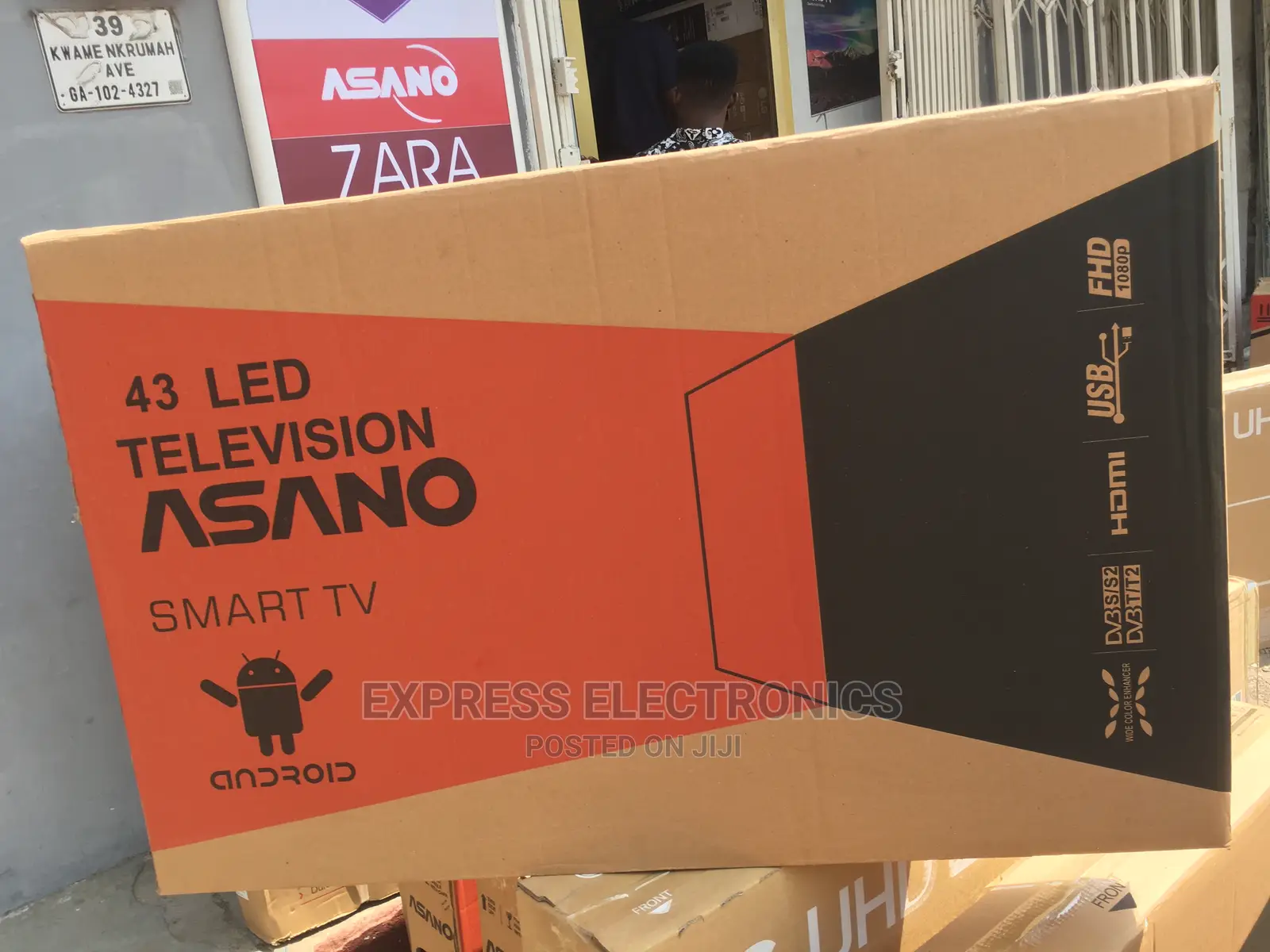 Call for New Asano 43” UHD Digital Satellites+ Tv Guard