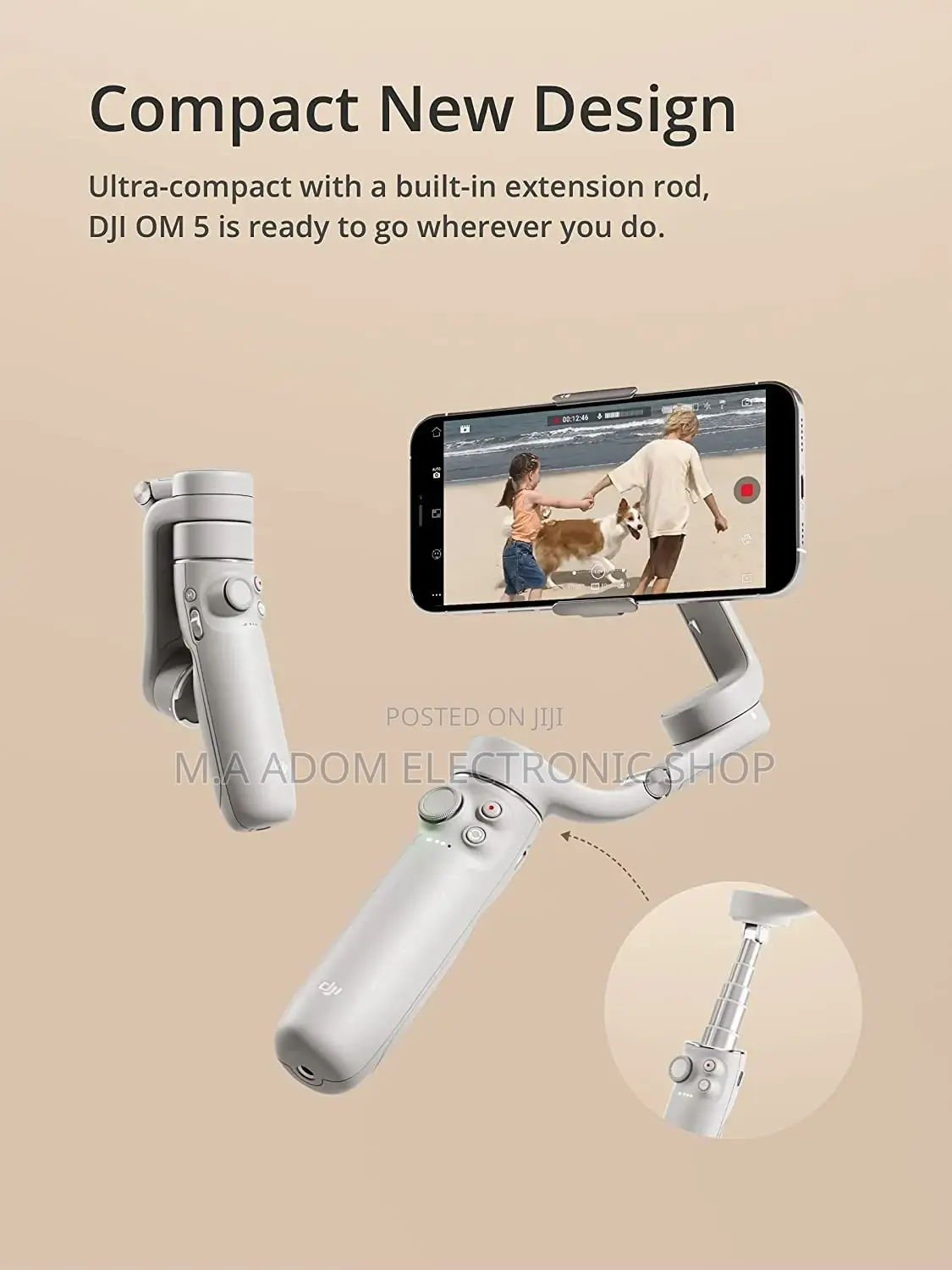 DJI OM 5 Smartphone Gimbal Stabilizer, 3-Axis Phone Gimbal