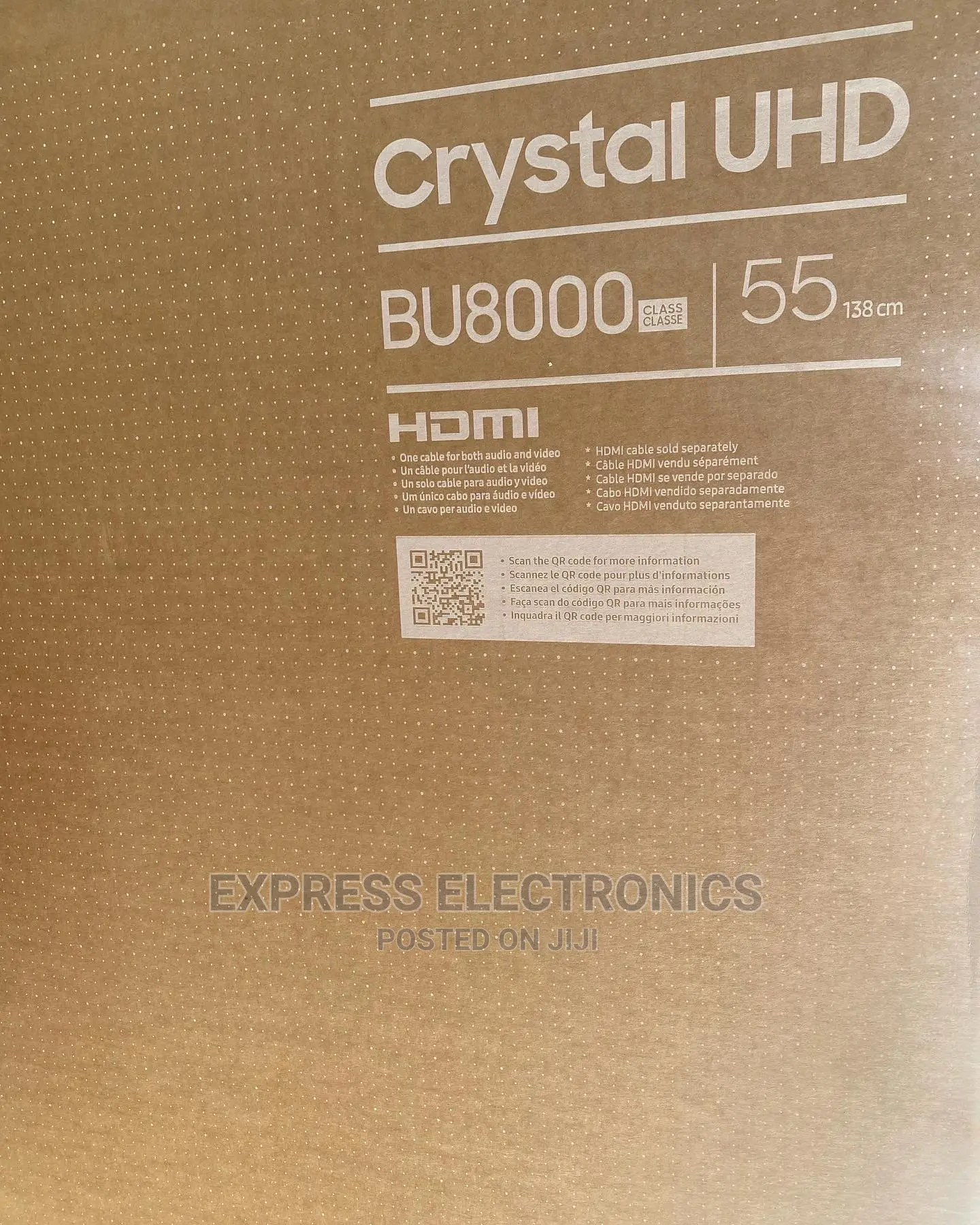 Advanced New Samsung 55”BU8000 Smart4k UHD TV+Wallmount/Dstv