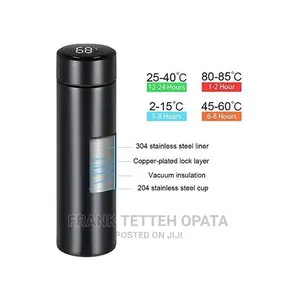 LED Touch Screen Display Temperature Bottle - 500ml