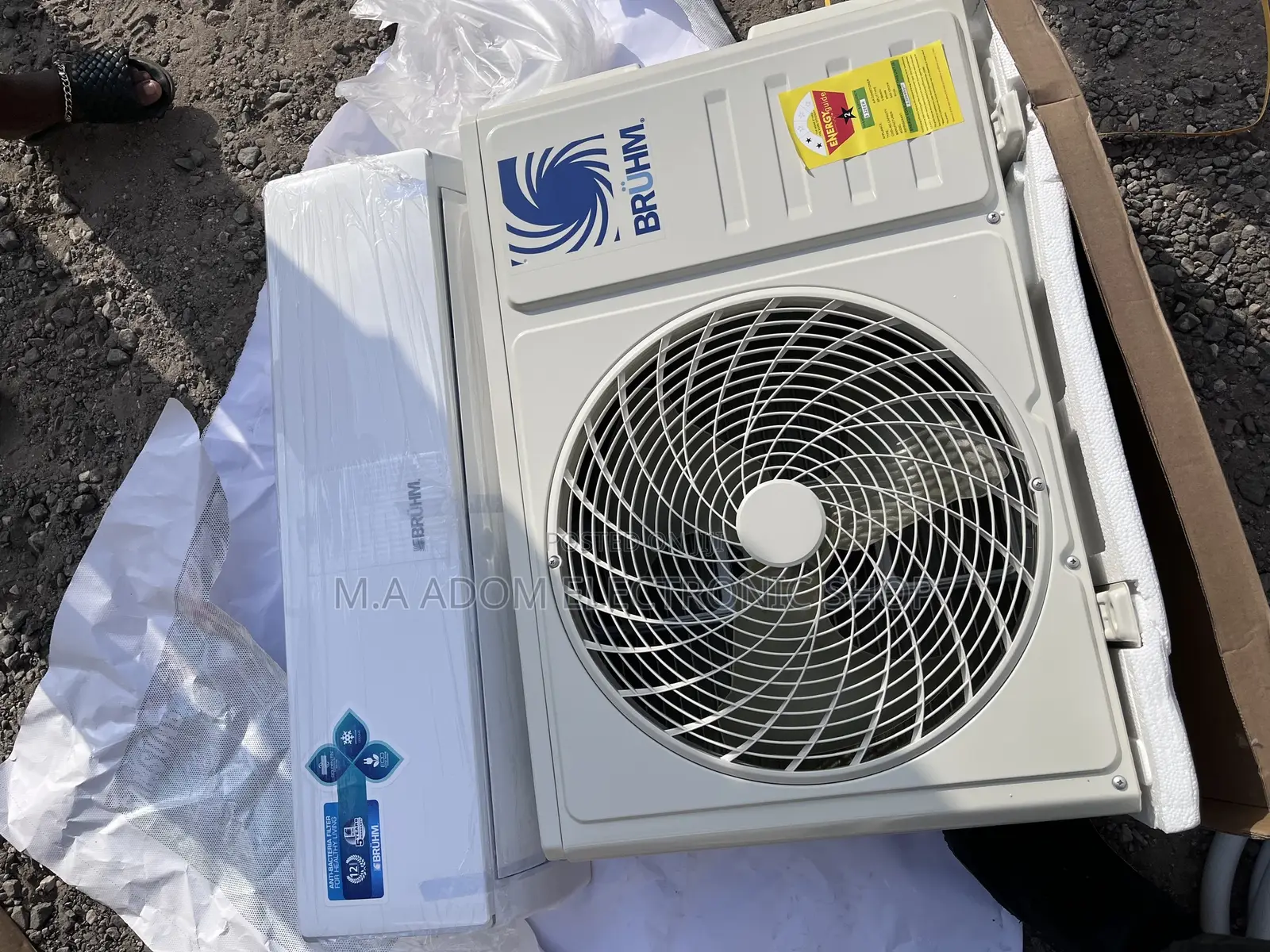 New in Box With Free Bracket Bruhm 1/5 Split AC With R410gas
